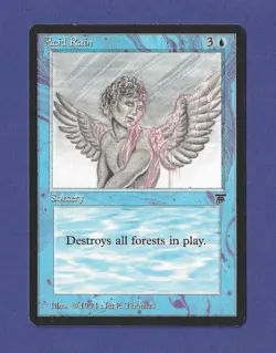 1994 Magic the Gathering - Acid Rain - Sorcery - Legends MTG - Image 1