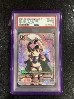 PSA 10 Gem Mint Chi-Chi Childhood Alt Art Dragonball Super Card Game FB06-103 - Image 1