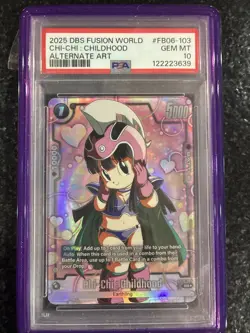 PSA 10 Gem Mint Chi-Chi Childhood Alt Art Dragonball Super Card Game FB06-103 - Image 2