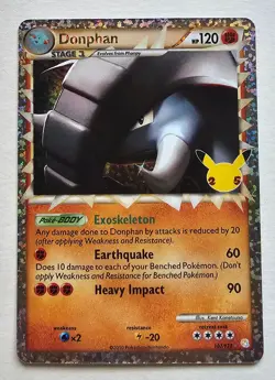 Pokemon 25th Anniversary Lot Donphan Prime Luxray GL LV.X Claydol Holo Rare Card - Image 4