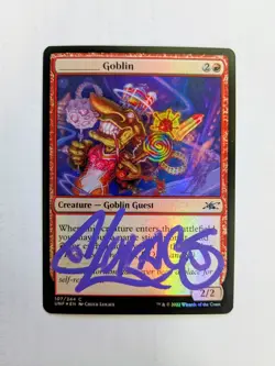 MTG FOIL Goblin SIGNED BY CHUCK LUKACS - Image 1