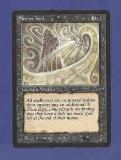 1994 Magic the Gathering - Nether Void - Enchant World - Legends MTG - Image 1