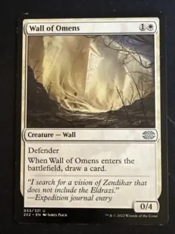 1x Wall of Omens (033) Double Masters 2022 MTG Magic the Gathering x1 MKE - Image 1