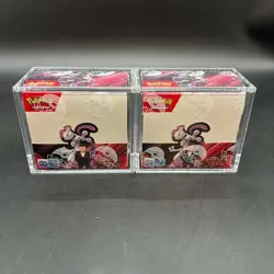 Lot (2) Pokemon SV10 Destined Rivals English Booster Boxes Sealed w/Acrylic Case - Image 1