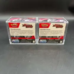 Lot (2) Pokemon SV10 Destined Rivals English Booster Boxes Sealed w/Acrylic Case - Image 2