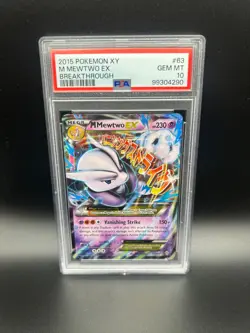 Pokemon M Mewtwo EX 63/162 Breakthrough English PSA 10 GEM MINT - Image 1