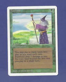 1994 Magic the Gathering - Fastbond - Enchantment - Revised MTG - Image 1