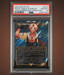 PSA 10 | Tidus, Yuna’s Guardian, M 0213, Surge Foil, MTG Final Fantasy Commander - Image 3