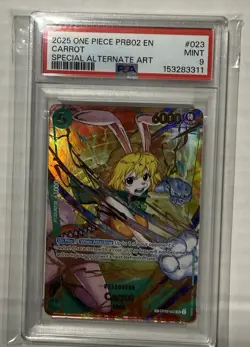 One Piece PRB02-023 Carrot Alternate Art PSA 9 - Image 1