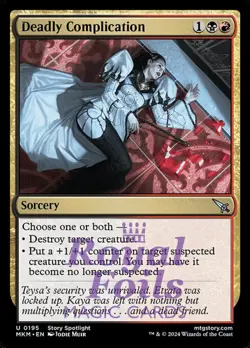 Deadly Complication 4x FOIL MTG Murders at Karlov Manor MKM Uncommon MINT blk rd - Image 1