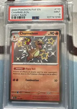 Pokemon TCG Charmeleon 110/109 Paldean Fates Shiny Rare PSA 9 - Image 1