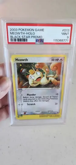 Meowth 013 Pokemon: EX Series Collector's Tin Nintendo Holo PSA 9 Mint - Image 2