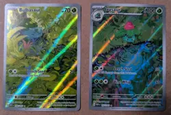 Lot of 2 Pokemon TCG Bundle- Bulbasaur & Ivysaur IRs From 151 Set - Image 1