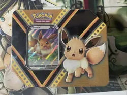 Pokemon TCG V Powers Tin Eevee V Factory Sealed NEW - Image 1