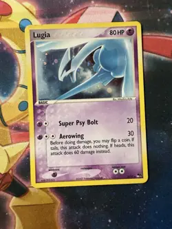 Lugia Rare Holo 2/17 - Pokemon Organized Play POP Series 5 Vintage LP / MP - Image 1