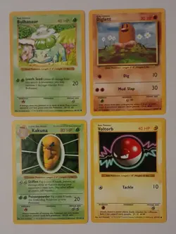 Pokemon TCG 4 Base Set Shadowless Error Cards LP Vintage WOTC - Image 1