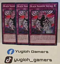 YUGIOH BLACK SHADOW SQUALL X3 COMMON DIFFERENT SETS LIGHT PLAYED - Image 1