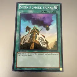 Yugioh SHIEN'S SMOKE SIGNAL SDWA-EN030 Super Rare 1st Edition - Image 1