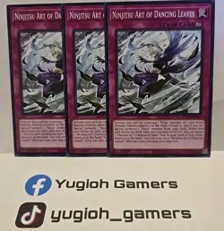 YUGIOH NINJITSU ART OF DANCING LEAVES X3 COMMON MP23 LIGHT PLAYED - Image 1