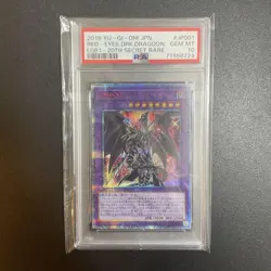 YuGiOh Dragoon of Red Eyes PSA10 20th Secret Rare Japan Dark Magician - Image 1