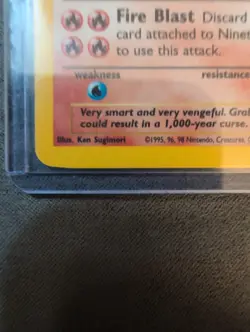 Pokemon TCG NINETAILS English BASE Set 2 HOLO RARE - NM CONDITION - Image 2