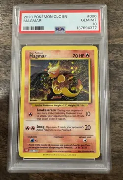 NEW CERT 🔥 Magmar 006/034 CLC PSA 10 🔥 Pokemon TCG Classic Collection Holo - Image 1