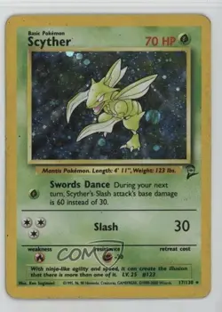 Scyther Holo Pokemon Base Set 2 #17 2000 - Image 1
