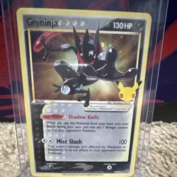 Pokemon TCG Greninja Star SWSH144 Promo Holo Gold Star Basic - Image 1