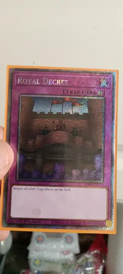 YuGiOh: "Royal Decree" - PLATINUM SECRET RARE - RA04 - SHARP MINT NEW! - Image 1