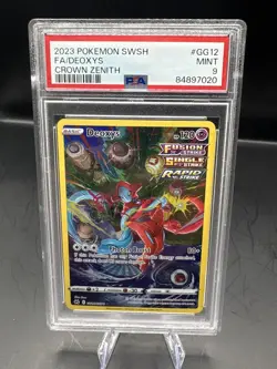 2023 POKEMON SWORD & SHIELD CROWN ZENITH #GG12 FULL ART/DEOXYS PSA 9 - Image 1