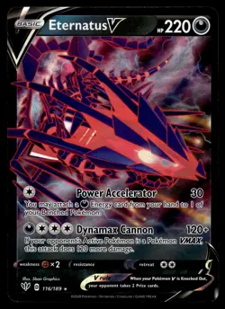 Eternatus V 116/189 Holo V Rare Darkness Ablaze Pokemon Near Mint - Image 1