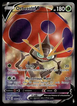 Orbeetle V 166/185 Ultra Rare Vivid Voltage Pokemon Near Mint - Image 1