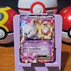 Pokemon TCG Mewtwo EX XY107 XY Black Star Promos Holo Promo English LP - Image 1