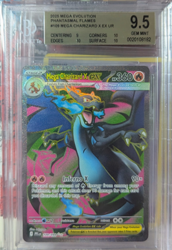 2025 Mega Charizard X EX UR Holo 109/094 Phantasmal Flames ENG BGS 9.5 - Image 1