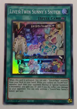 Yugioh Live Twin Sunny's Snitch DAMA-EN062 Super Rare 1st Edition Near Mint - Image 1