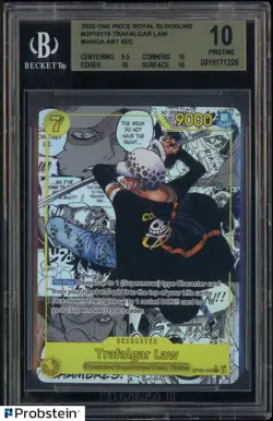 2025 One Piece Royal Blood OP10119 Trafalgar Law Manga Art SEC BGS 10 PRISTINE - Image 1
