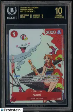 2023 One Piece Promos #OP01016 Nami R Gift Collection BGS 10 BLACK LABEL - Image 1