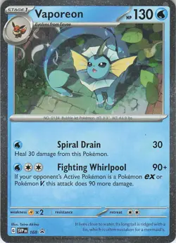 Vaporeon - (Cosmos Holo) Holo Promo SV: Scarlet & Violet Promo Cards 168 NM - Image 1