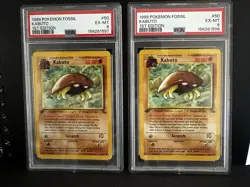 1999 Pokemon Card Kabuto PSA 6 50/62 Fossil Set 1st Edition Vintage Twin Set - Image 1
