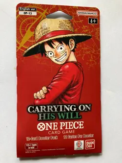 Bandai One Piece Card Game Carrying on His Will OP-13 English Booster Pack - Image 1