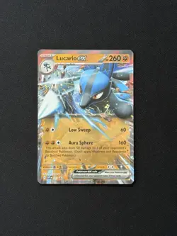 Pokemon Scarlet And Violet Lucario EX Holo Card Black Star Promo - SVP 017 - Image 1