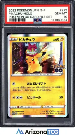 Pokemon 2022 Pikachu 272/S-P Pokemon GO Card File Set Japanese GEM MINT PSA 10 - Image 1