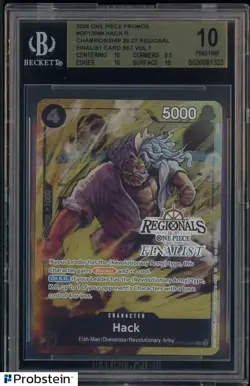 2026 One Piece Promos OP12089 Hack R Chmpsp Regional Finalist Card BGS 10 - Image 1