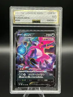 Japanese Fusion Arts Hoopa V 066/100 Full Art Holo AGS 10 Pokemon Card 2021 - Image 1