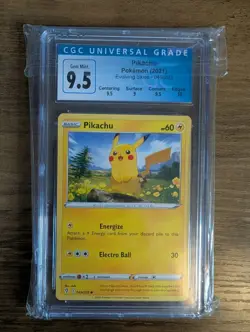 2021 POKEMON Pikachu 049/203 Evolving Skies CGC Graded 9.5 Gem Mint - Image 1