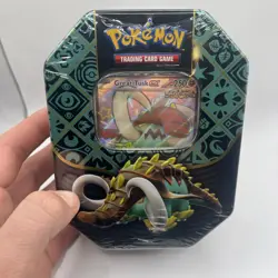Pokemon TCG Scarlet & Violet Paldean Fates Great Tusk Ex Tin - Factory Sealed - Image 1