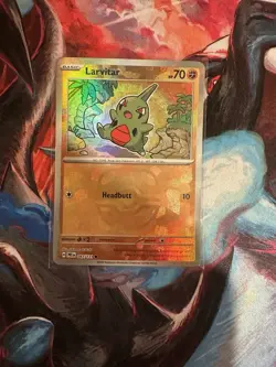 Larvitar (Master Ball Pattern) 047/131 Sv: Prismatic Evolutions Pokemon TCG NM - Image 1