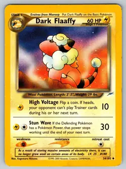 Dark Flaaffy 34/105 Uncommon Neo Destiny Pokemon Unlimited Heavily Played - Image 1