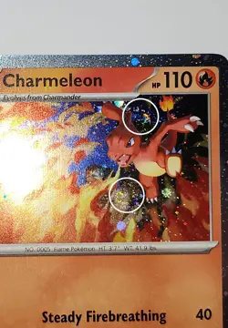 Fart Swirl 🌀 Charmeleon 079 Cosmos Holo Bleed Error Rare Pokemon Chaos Rising ✨ - Image 1