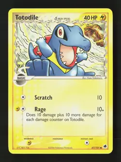 Totodile 67/101 Common Dragon Frontiers Pokemon Near Mint - Image 1